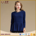 Loções grossistas New Designs Blue Round Neck Pullover Cashmere Blend Sweater Na China